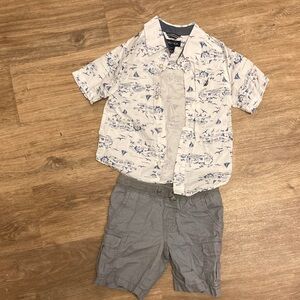 2T new without tags Nautica shirt and Carter’s shorts
